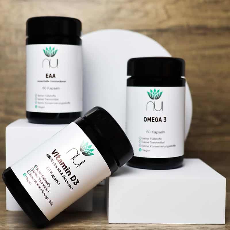 NUI Omega 3, EAA, Vitamin D3