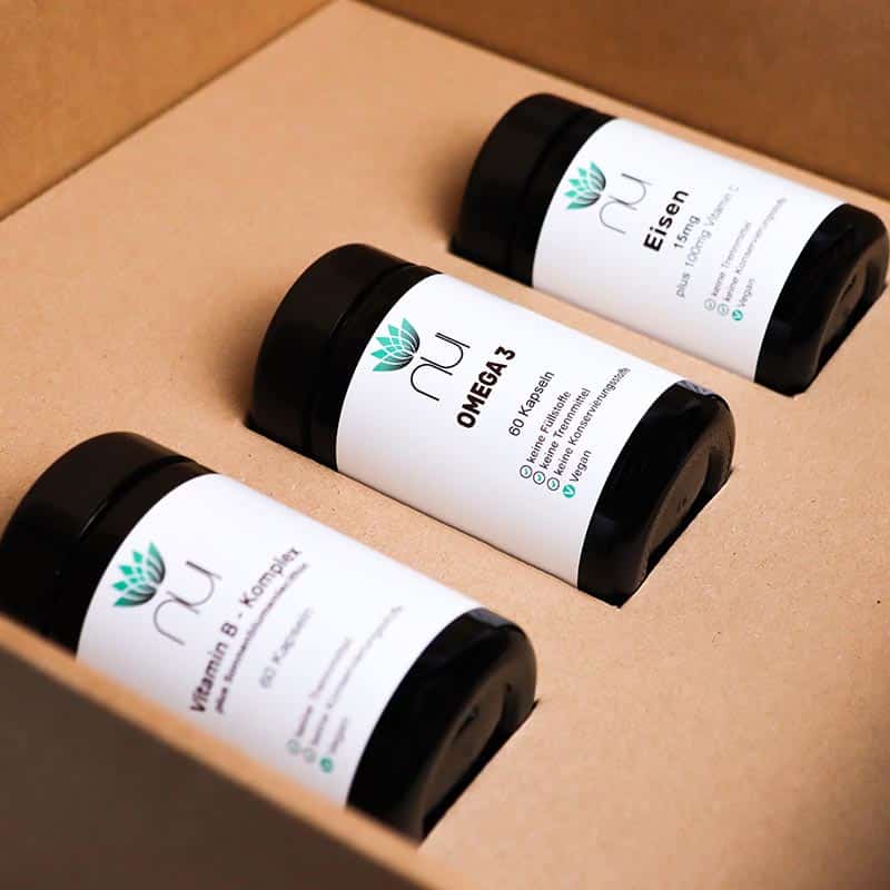NUI Focusbox Omega 3, Vitamin B-Komplex, Eisen