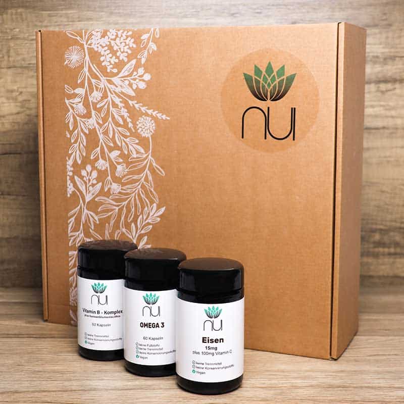 NUI Focusbox Omega 3, Vitamin B-Komplex, Eisen