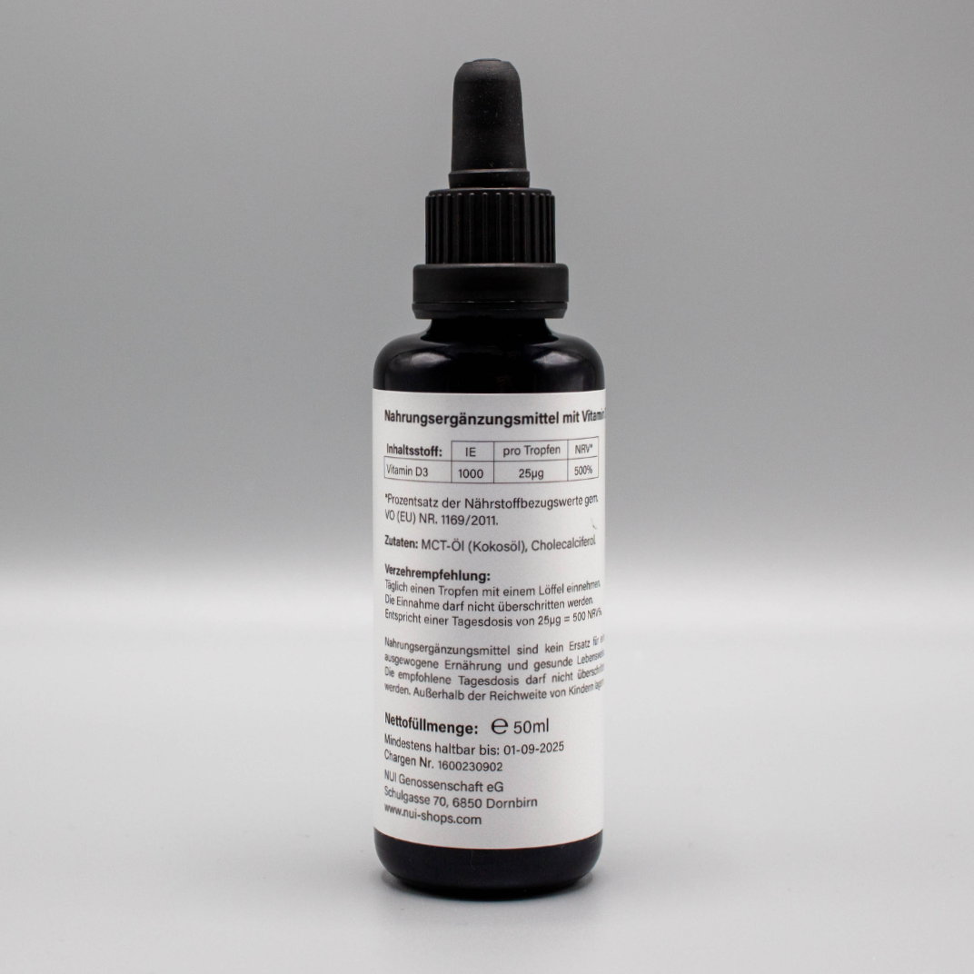 Inhaltsstoffe Vitamin D3 1000IE Tropfen