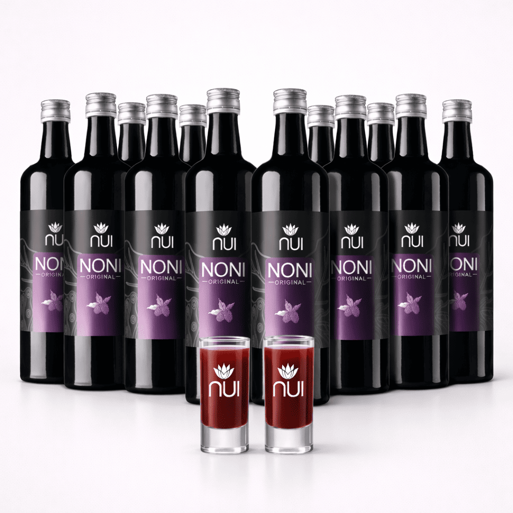 NUI NONI Original - 12 x 750 ml + 2 Gläser gratis