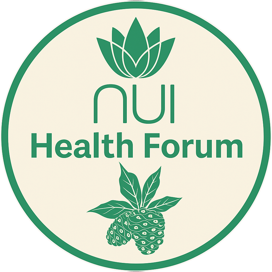 Rundes Siegel „NUI Health Forum“